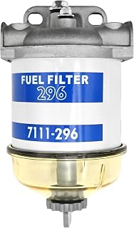 7111-296 Diesel Fuel Filter Assembly, Replacement for Ford Tractor 2000 2110 2610 3610 C7NN9162B D9NN9165BA, Replacement for Massey Ferguson 133 135 140