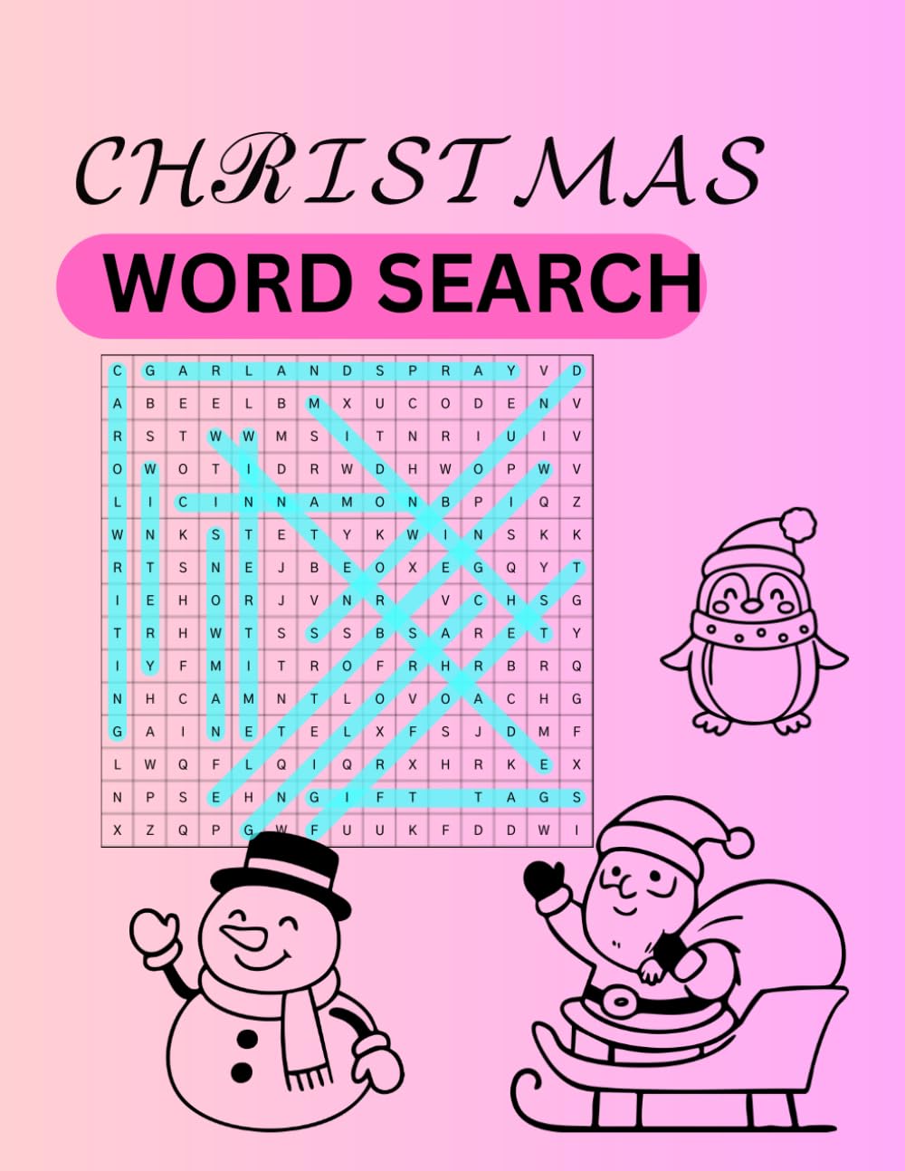 Christmas word search: Fun Holiday Word Puzzles for Kids and Young Adults