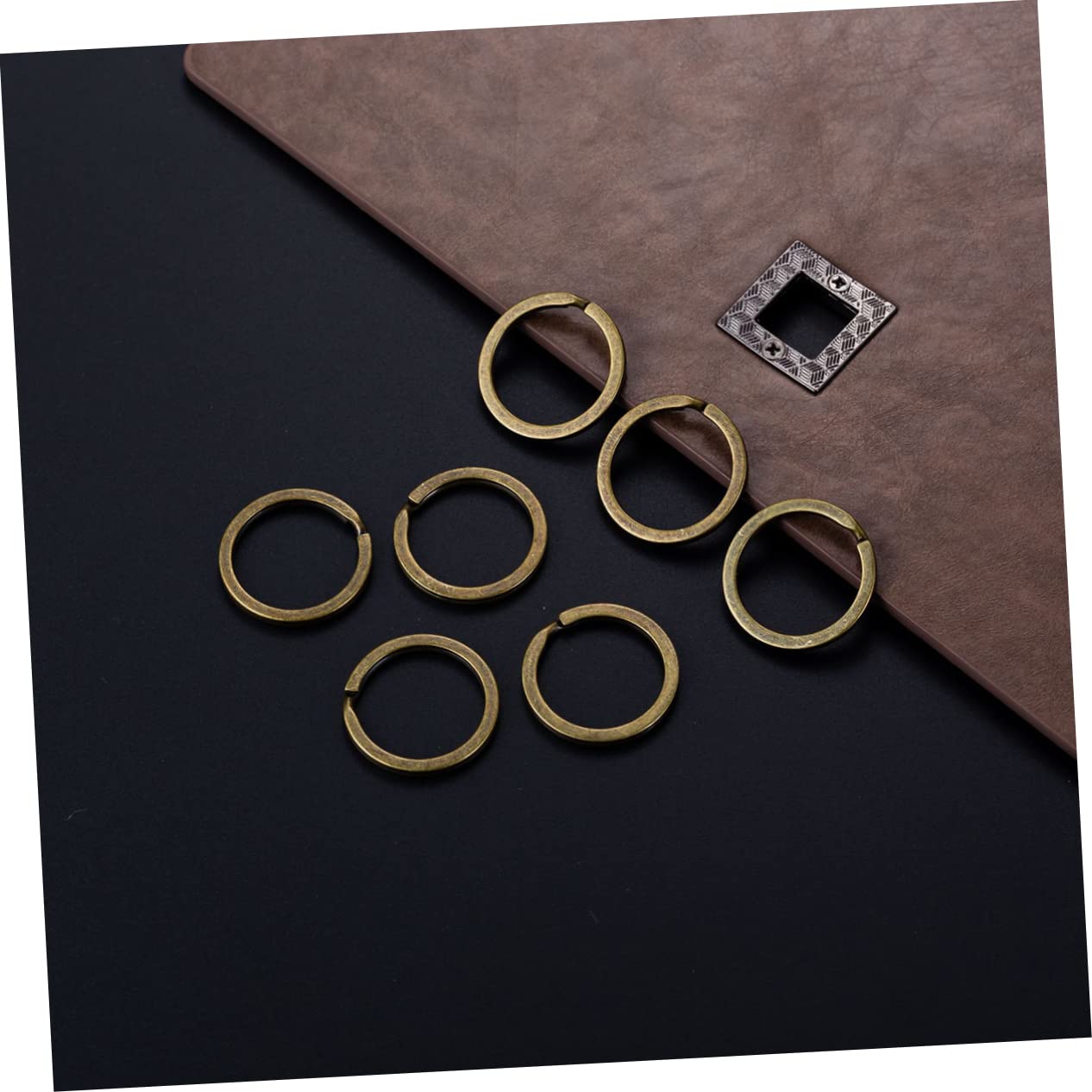 Schlüsselanhänger Ringe aus Kupfer, Retro Schlicht