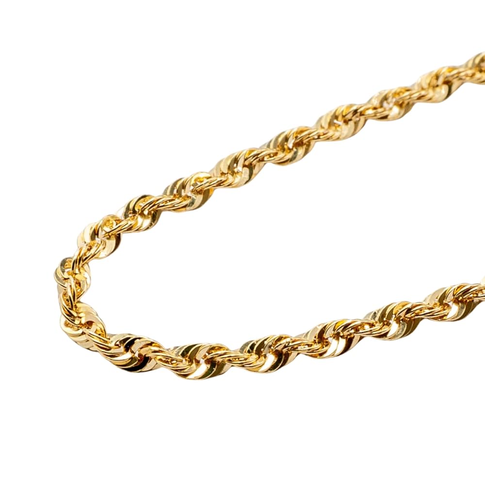 大特価！K18 中空ロープチェーンネックレス 50cm2.4gアジャスター付き 大特価！K18 中空ロープチェーンネックレス 50cm2.4gアジャスター付き