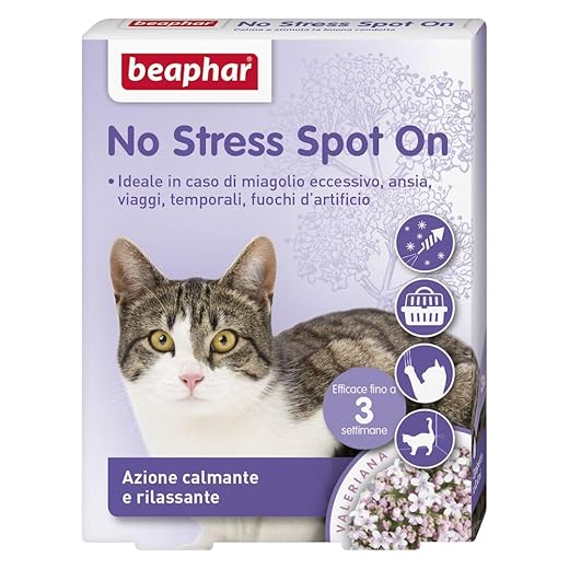 Beaphar No Stress Spot On Cat, Calming Cat, 3 Pipettes, Calming & Relaxing Action, Acts In 1 Hour For A Calm And Stress Free Environment