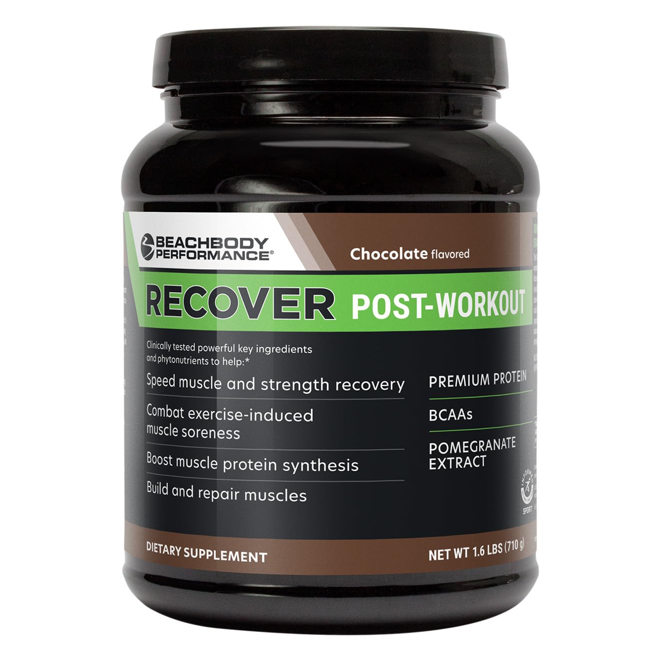BODi Recover Whey Protein Powder Blend Post-Workout Chocolate Whey Supplement for Muscle Recovery with 20g Protein BCAAs Pomegranate