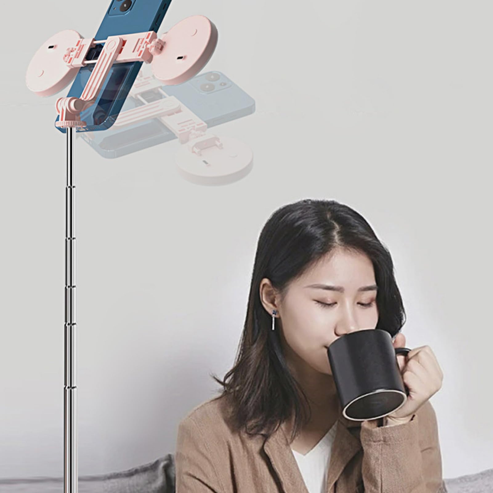Treppiede Con Supporto Per Telefono E Selfie Stick Supporto Per Cellulare,