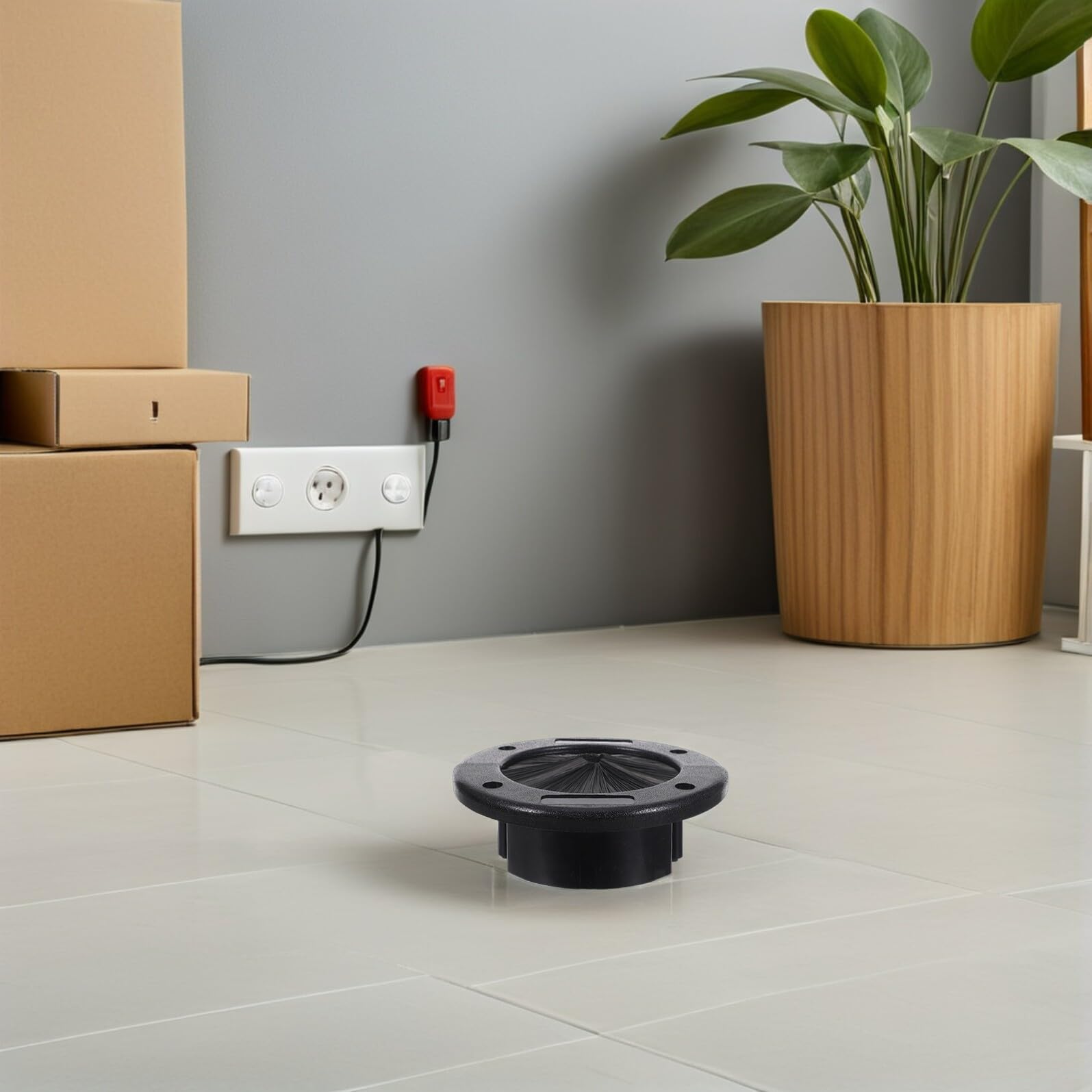Cabilock 4 Piezas Caja de Conexiones Ignífuga para Suelo Elevado Unidades Placa de Cepillo para Cables Ojal de Paso de Cables Solución Antiestática para Gestión de Rack de Servidores
