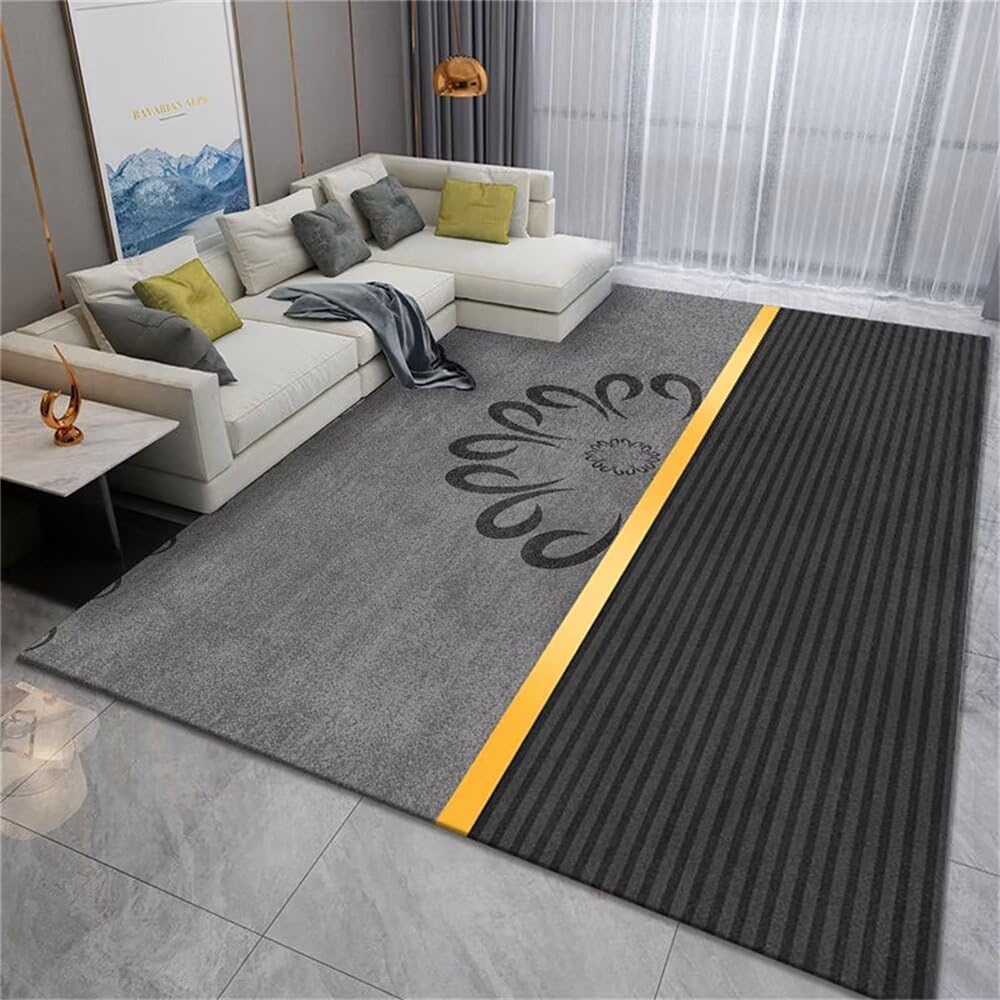 Tapis de sol bebe et ado gris jaune style moderne pour une chambre chaleureuse