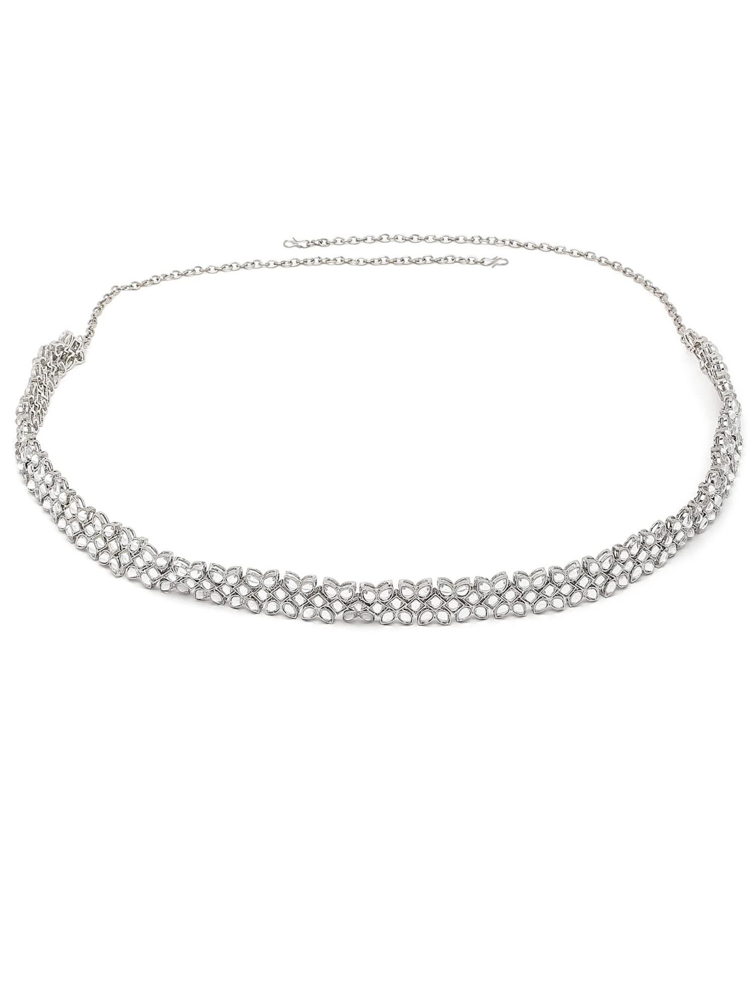 See full amazon price history chart for Karatcart Oxidised Silver-Toned & White Kundan Studded Kamarbandh for Women Karatcart Oxidised Silver-Toned & White Kundan Studded Kamarbandh for Women (B09ZYGGCNF) Amazon Price History, Amazon Price Tracker