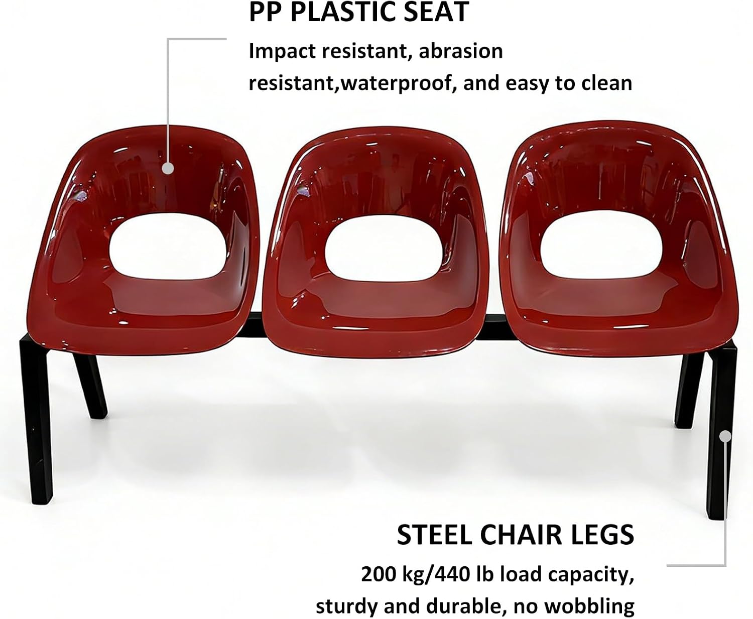 Waiting Room Bench, Entrance Bench, Reception Area Furniture, Suitable For Clinics, Airports, Hospitals, Barbershops, Beauty Salons, Banks, And Similar Venues(Mixed)