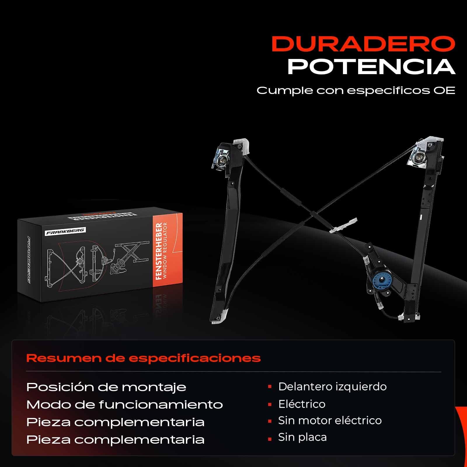 Frankberg Elevalunas Delantero Izquierdo Compatible con Mondeo III B5Y 2000-2007 Limusina Mondeo III B4Y 2000-2007 Berlina Mondeo III Turnier BWY 2000-2007 Familiar Sustituir# 1417698