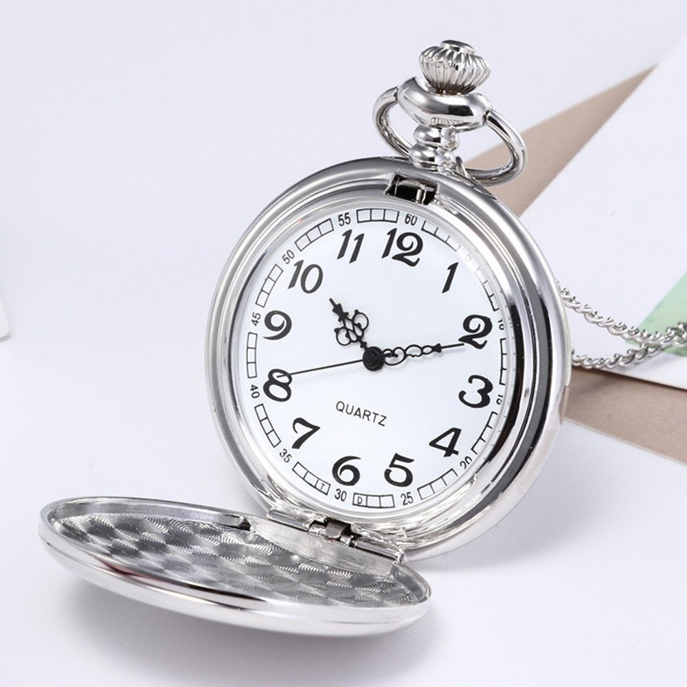 Generic Pocket Watch Fashion Bronze Chain Necklace Mirror Silver Pocket Watch (B0BY5BJPW5) Amazon Price History, Amazon Price Tracker