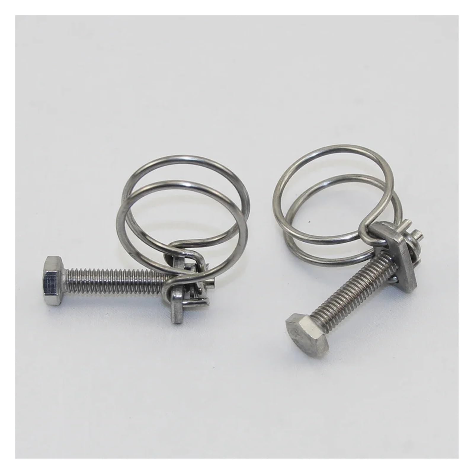 Fascetta stringitubo a doppia linea 1 pz. Morsetto in acciaio inossidabile 304 con diametro del filo da 2 mm e 3 mm. Morsetto a molla con doppia(130-140 mm)