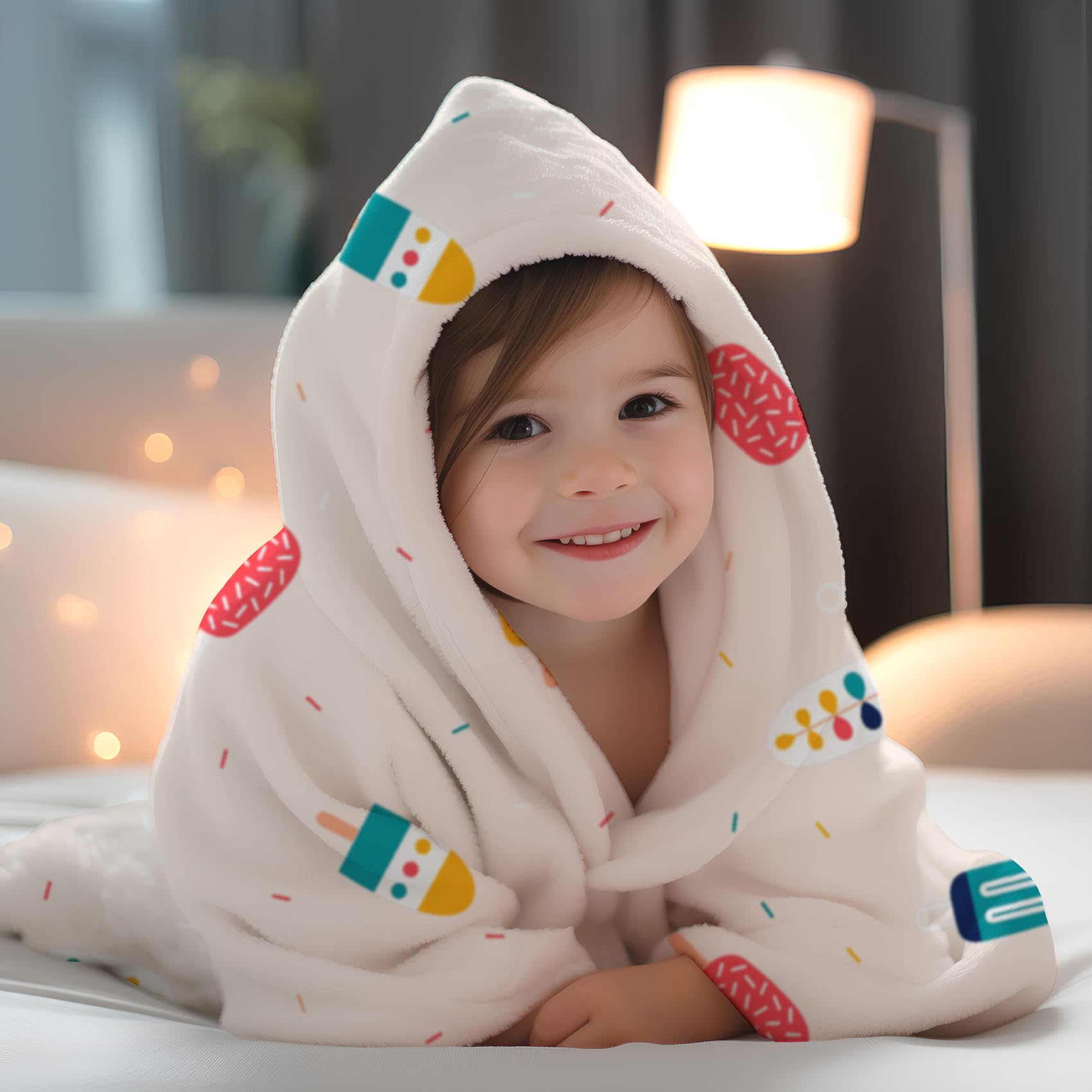 Soft Baby Blanket - Ice Cream Print -21