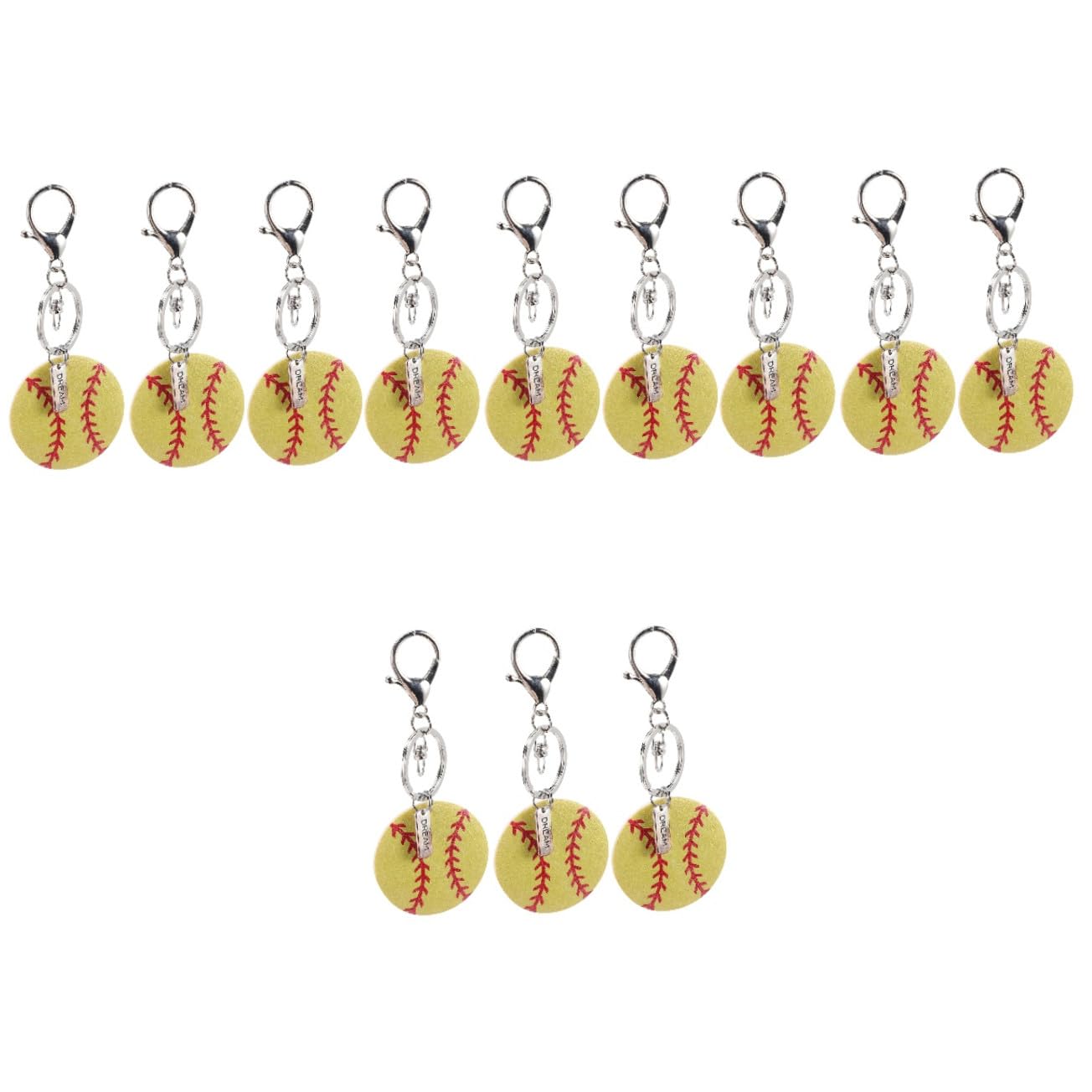 UPKOCH Softball-schlüsselanhänger Sport-schlüsselanhänger Schlüsselanhänger Süß Mini Zubehör Für Schlüsselanhänger Sport Schlüsselanhänger Gelb Legierung