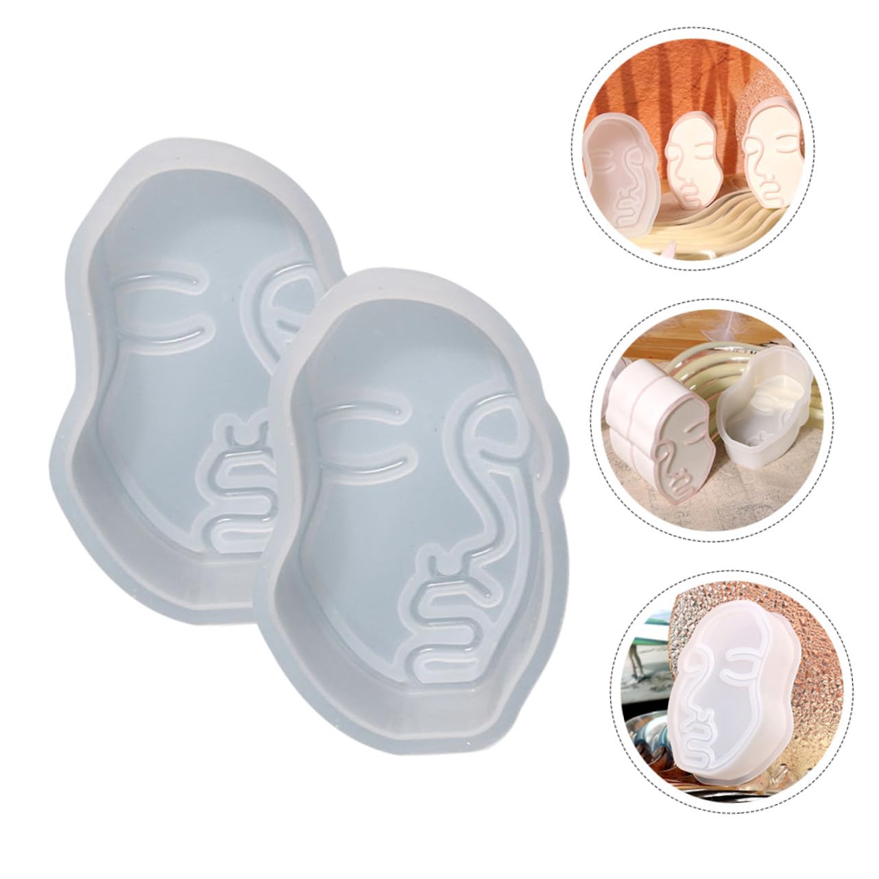 Gadpiparty 5 Set Stampo Silicone Per Saponi Da Flessibile E Riutilizzabile Per Creazioni Fai Da Te Per Decorazioni E Regali Unici 2 Pezzi*5