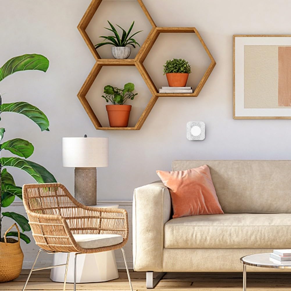 Probador de calidad del aire, para Tuya para Zigbee 6 en 1 Monitor de temperatura, humedad, PM2.5 y dióxido de carbono con control de voz compatible con Alexa y Google (para Zigbee)