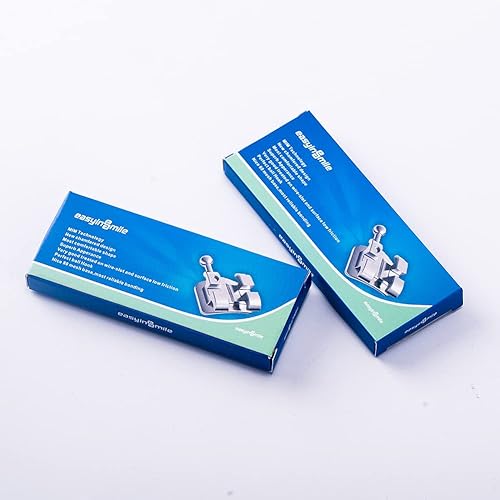 Miniatura 4 de Soportes de ortodoncia dental, 20 piezas, mini soportes de metal, ranura.022 ganchos (Roth 022 3 con ganchos)