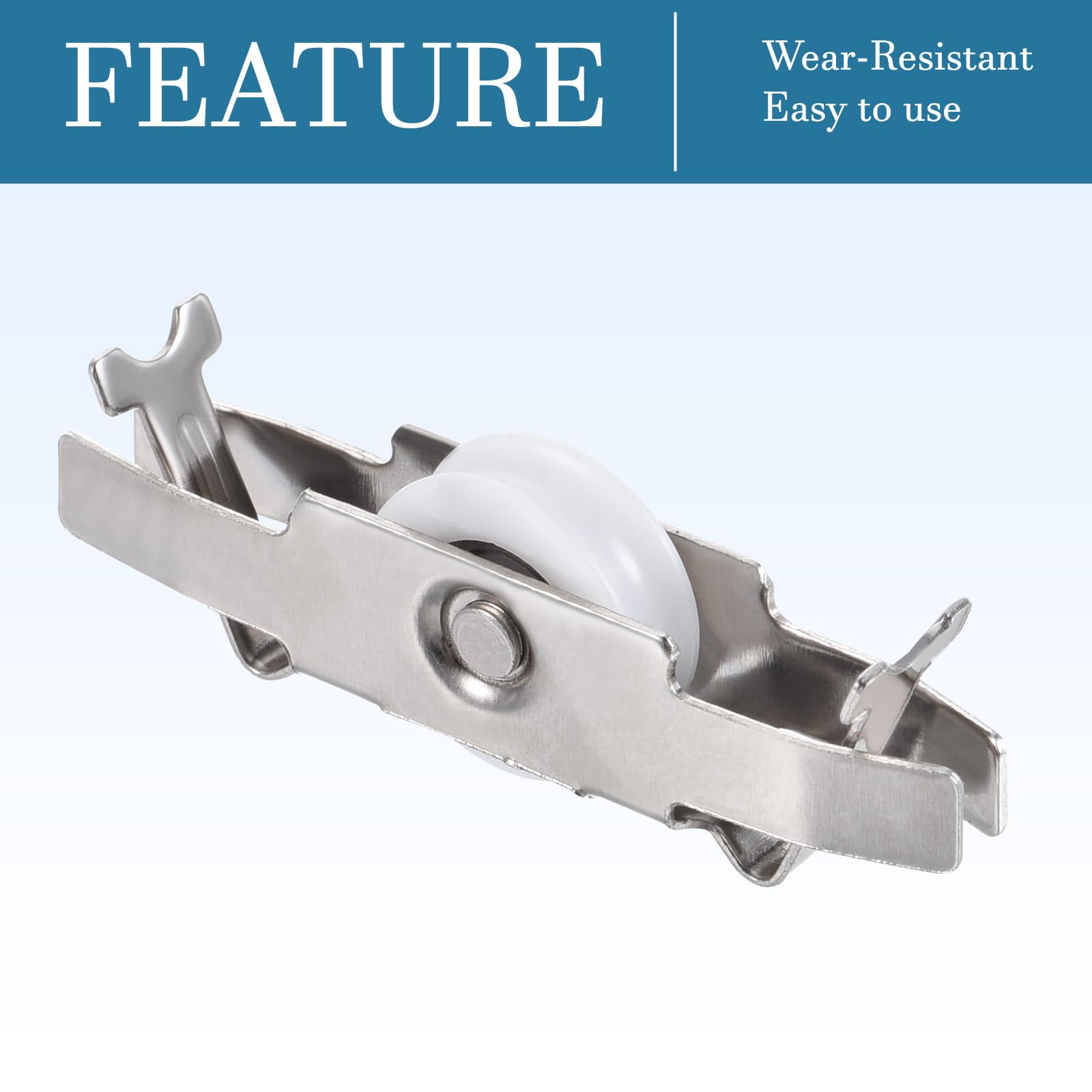 DOITOOL 2 Türschienen Rollen - Verschleißfeste Gummi-Laufräder Für Schiebetüren