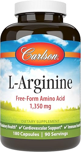 Carlson Laboratories L-Arginina 180 Cápsulas, 0.3 Libra