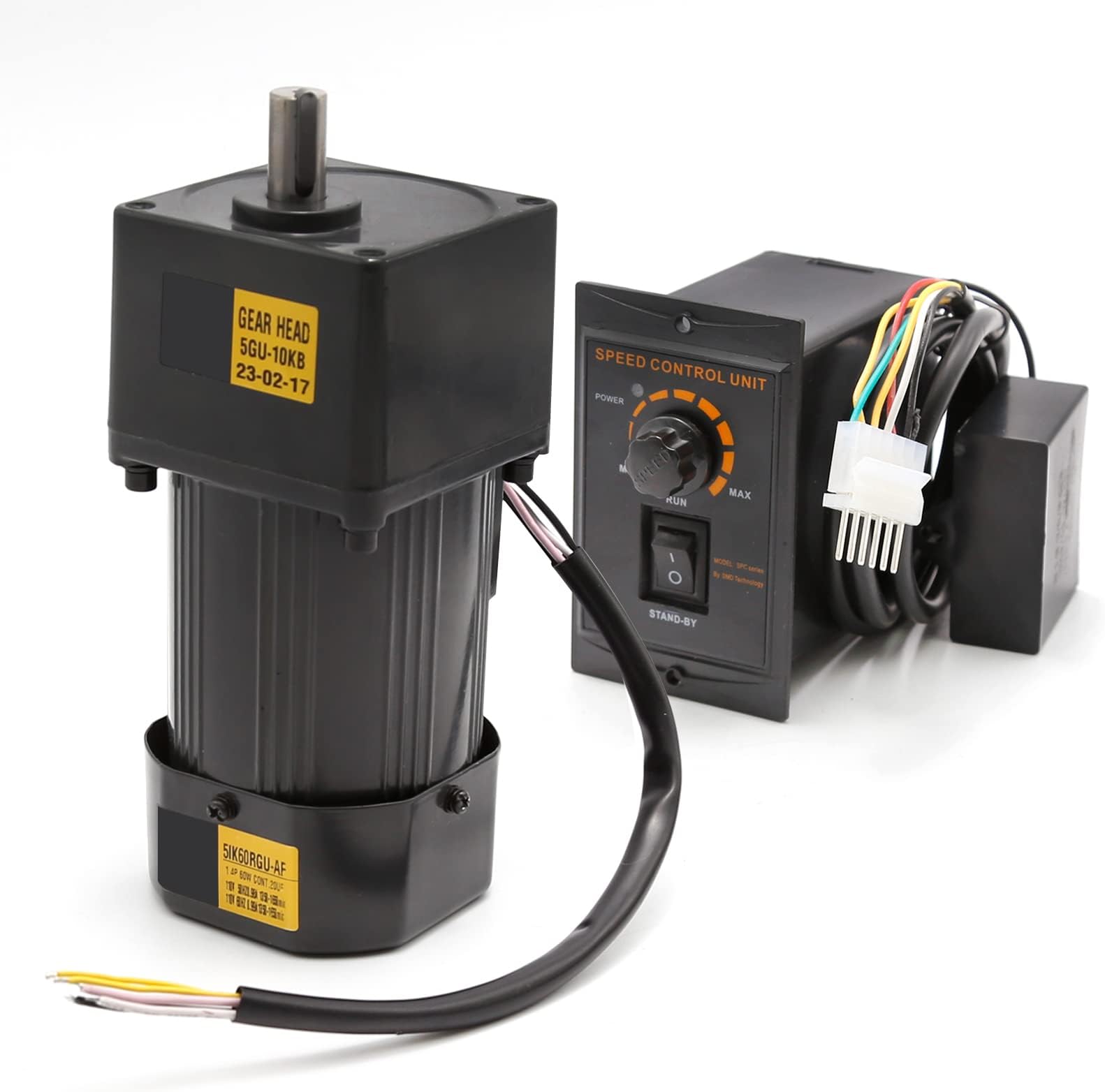 90W 110V Adjustable Variable Gear Reducer Motor, AC Gear Motor with Speed Controller, Reduction Electric Motor,High Torque Single-Phase Electric Gear Motor for Industry 75RPM (90W 20K)