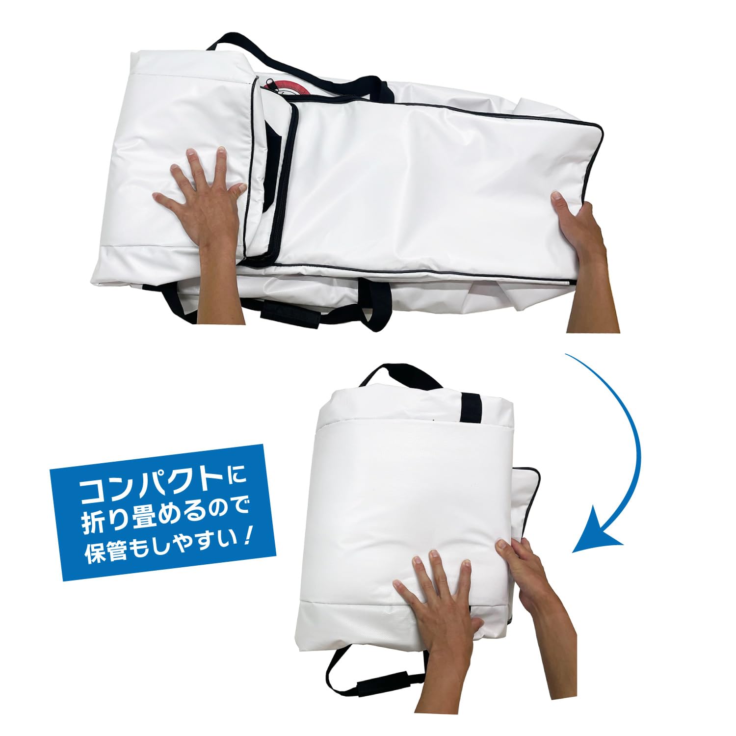 最高品質サンドバック40×H100cm　　ホワイト CYAN TOKYO バックギャザーチュールトップス(ホワイト