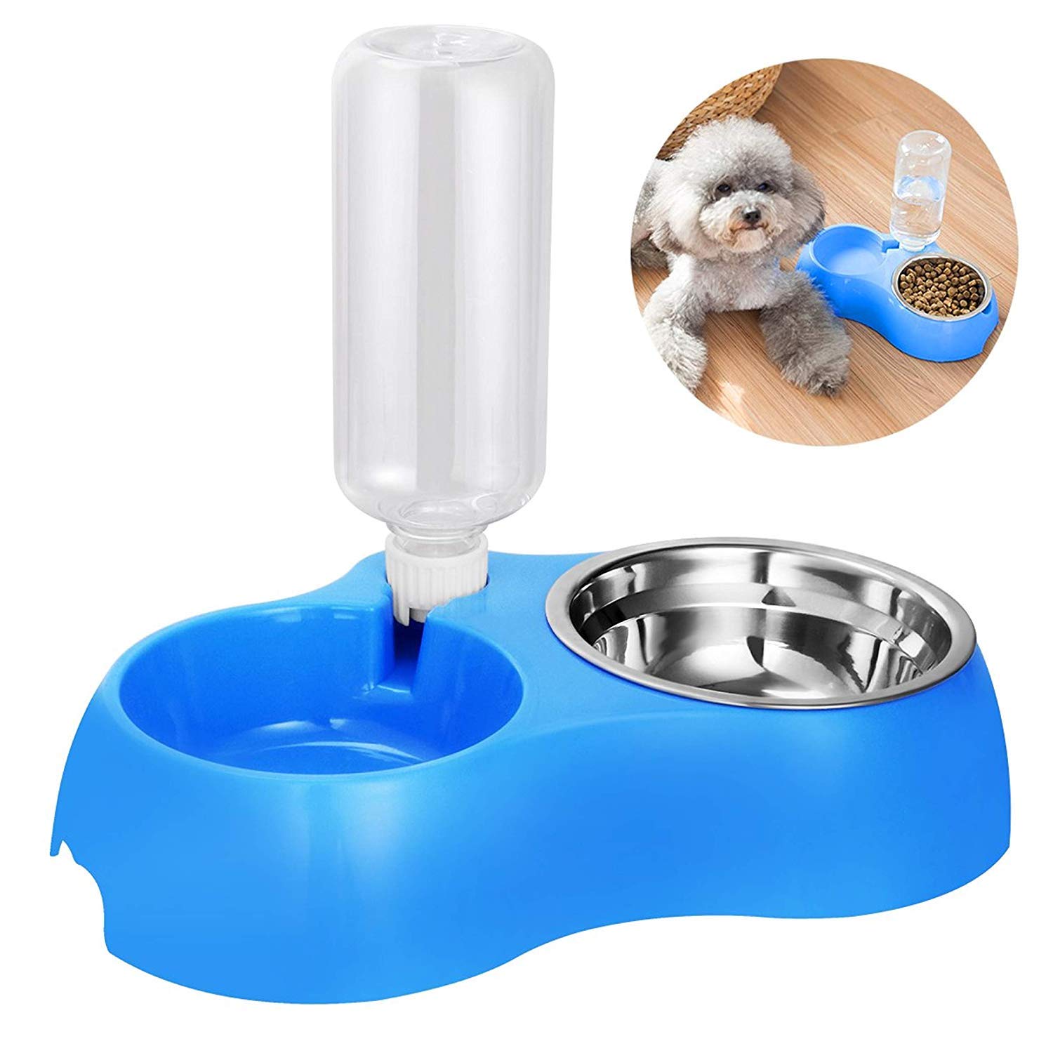 RIANZ 2 in 1 Puppy/Small Dog Pets Food Bowl and Automatic Water Dispenser Feeder Multi Color - 1 pc (B09VPG1MK1) Amazon Price History, Amazon Price Tracker