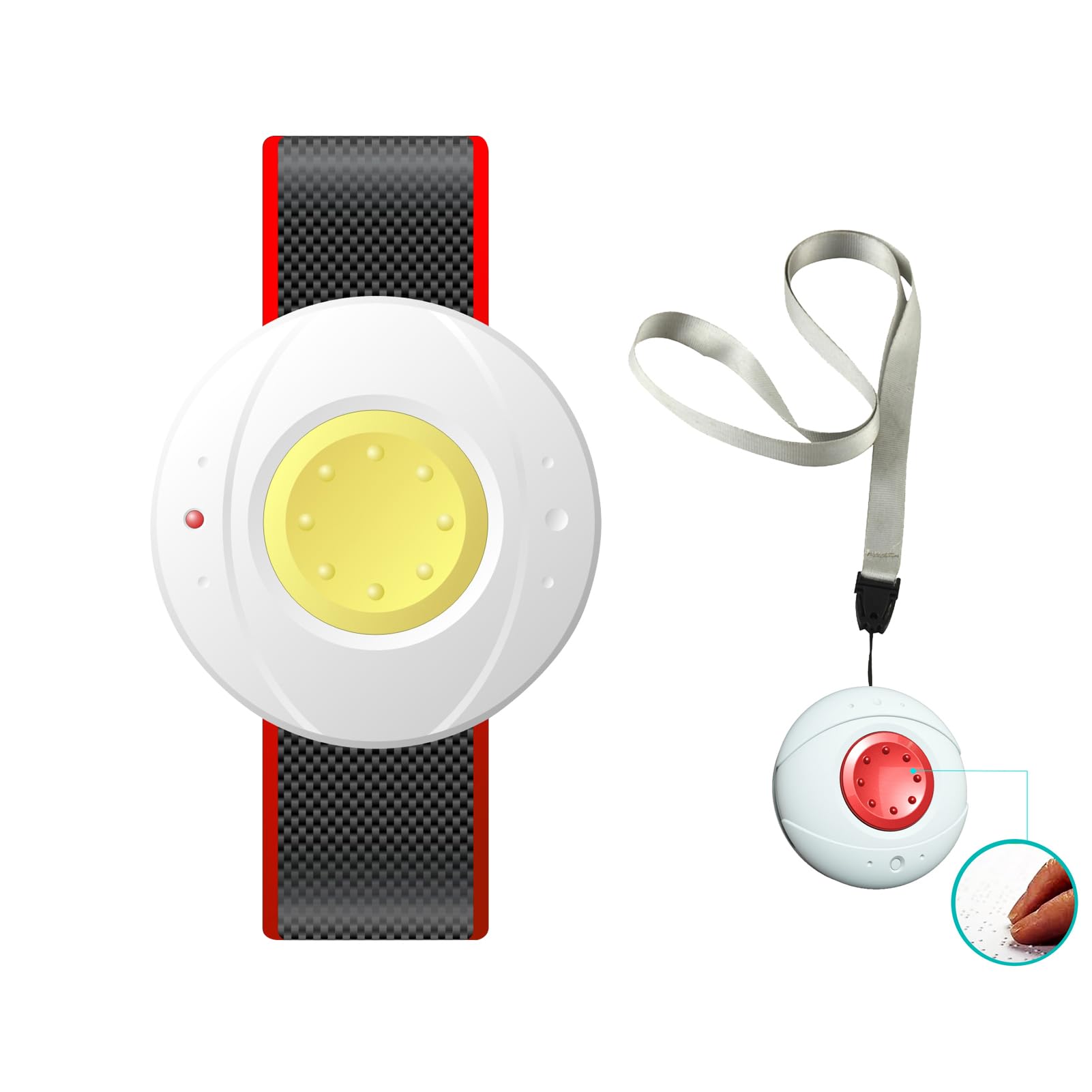 Wolf Guard W03-JA03 drahtlose Strobe blinkende Sirene Alarm-Kit wasserdicht Outdoor-Panik-Warnsystem für Business Home Shop Hotel Schule, SOS Notfall-Tasten, Remote-Tasten (Siren with SOS panics)