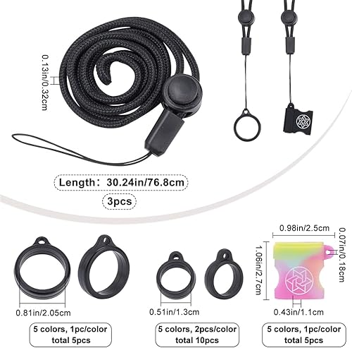 Miniatura 2 de CRASPIRE LlaverosCadenas, 5 colores mezclados