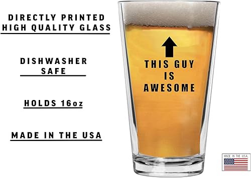 Miniatura 3 de Rogue River Tactical This Guy Is Awesome - Vaso de cerveza divertido para beber, 16 onzas, regalo de broma divertida para hombres, él, marido, día