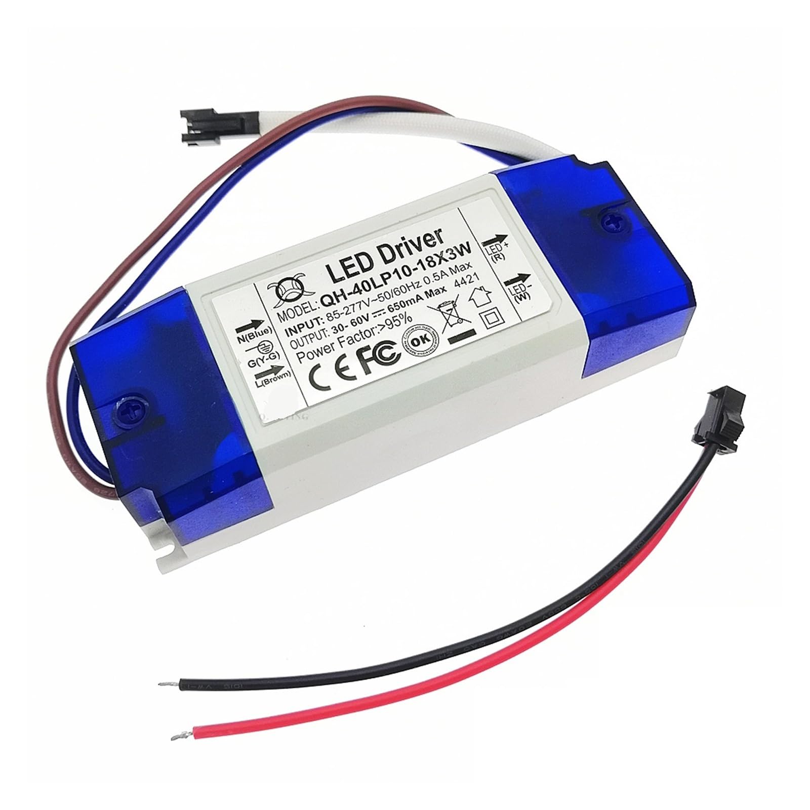 Pilote LED 600mA alimentation pour éclairage courant constant 10-18x3W DC30-60V