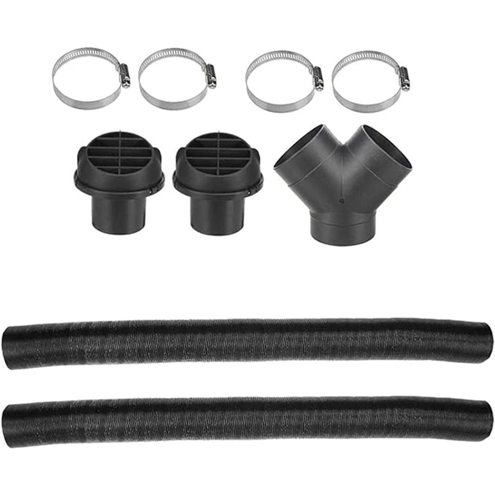 Manguera de calefacción de coche de 75 mm, accesorios de calefacción diesel, kit de tubo en Y, calentador de coche, accesorios de calefacción de estacionamiento, kit de abrazadera de manguera de