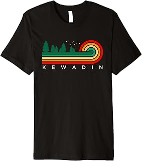 Evergreen Vintage Stripes Kewadin, Michigan Premium T-Shirt