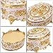 Hipiwe Vintage Metal Jewelry Box - Oval Trinket Organizer Ring Box Case with Rose Pattern Jewelry Storage Box for Ring Earrings Necklace, Gift for Women