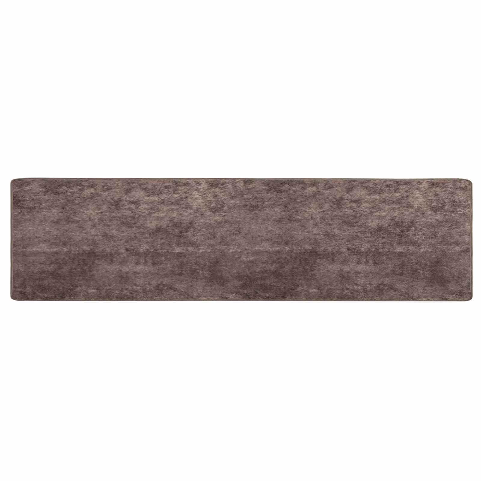 Tapis de couloir gris 80x400 cm Marsa en velours