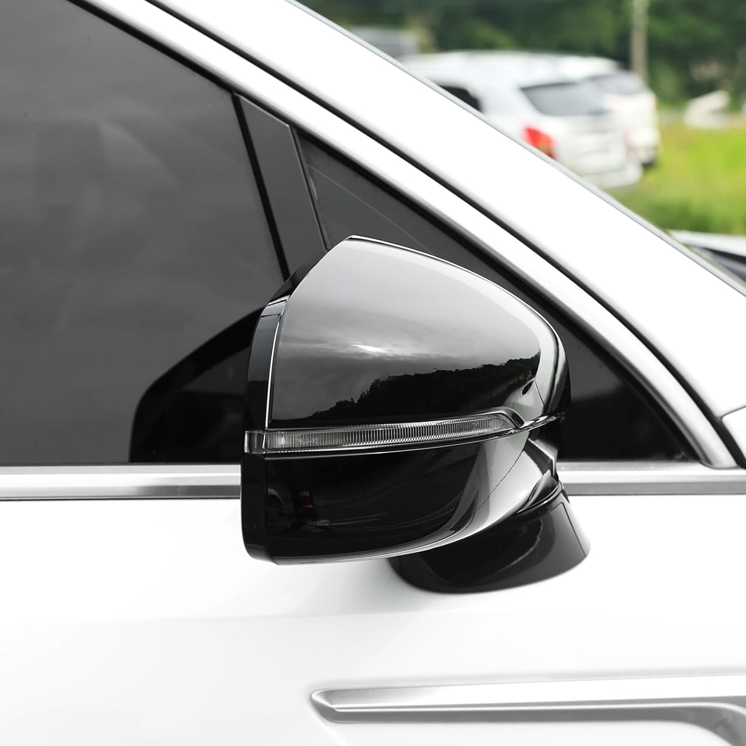 YOUTOOCAR 2PCS Exterior Mirror Covers Side Rear view Mirror Covers Trim Compatible with Kia Sorento 2021-2026 Accessories (Glossy Black)