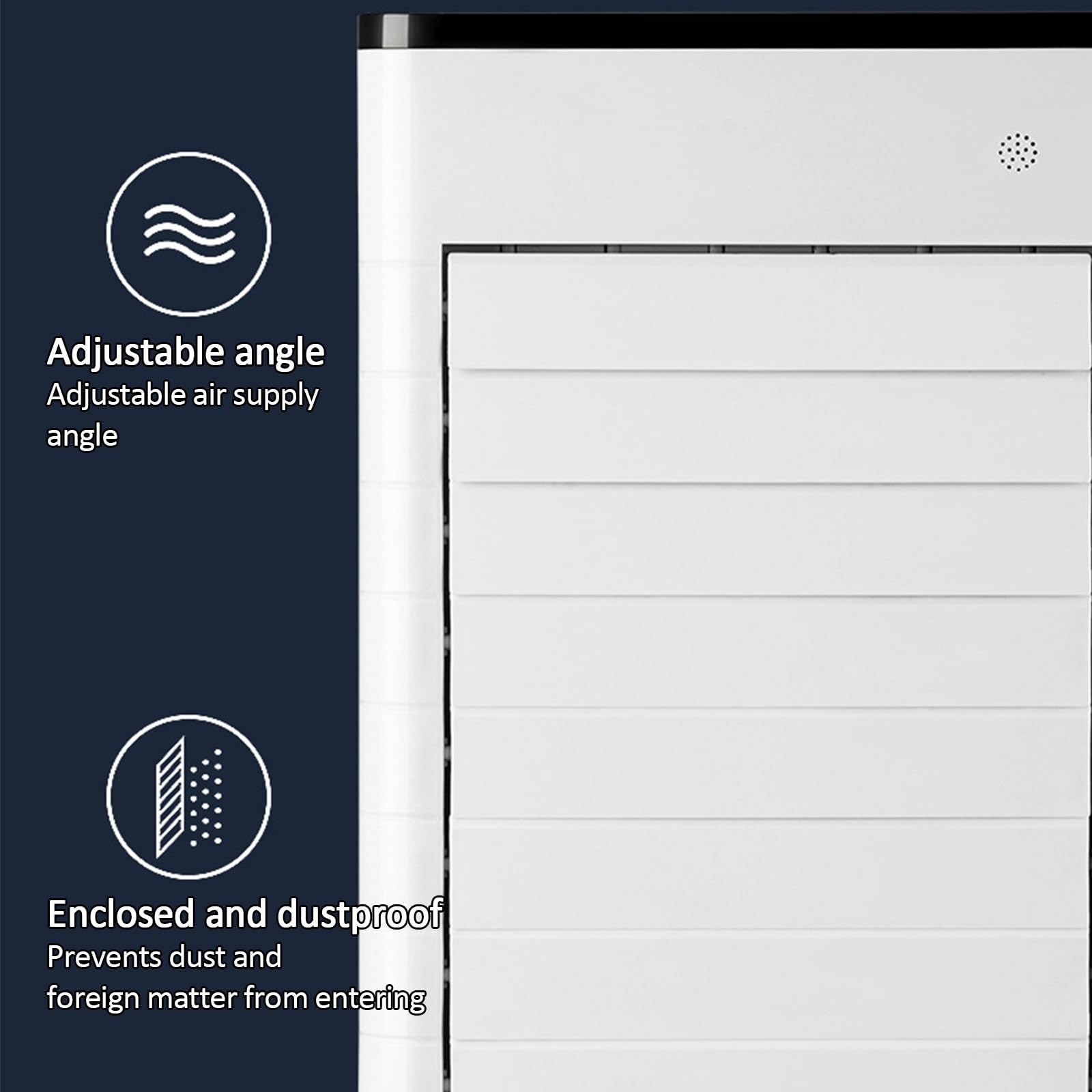 Genérico Enfriador de Aire evaporativo portátil con 3 velocidades, 2 Compartimentos para Hielo, depósito de 35 litros, 4 Ruedas y Potente Motor para refrigeración Exterior (150 W).