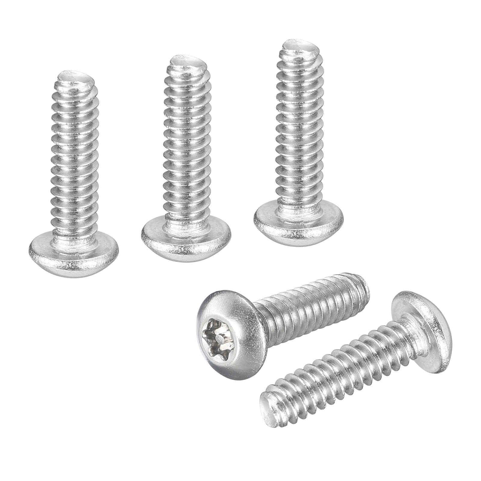 #6x1/2 Pan Head Torx Security Screw - 25Pack - Good for Machinery - 304 Stainless Steel Tamper Proof Torx Security Fasteners - Silver Tone