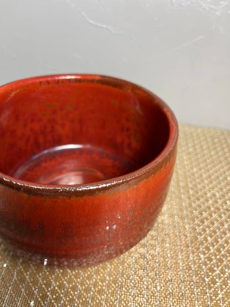 Amazon | 茶道具織部焼 抹茶茶碗赤織部抹茶茶碗 共箱 茶器