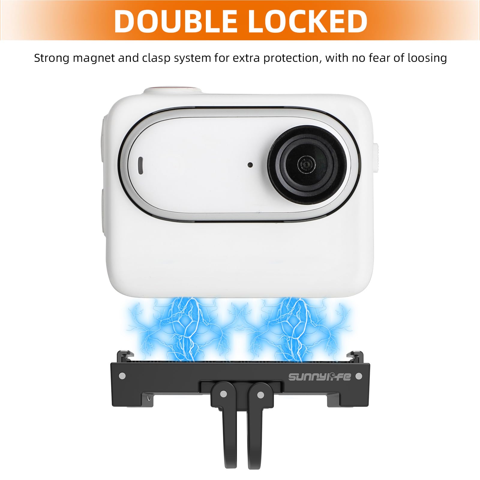 Magnetyczny adapter szybkiego zwalniania do kamery sportowej Insta360 GO 3 składany adapter uchwyt stojak 1/4 śruba i 2-bolcowy adapter do konwersji interfejsu