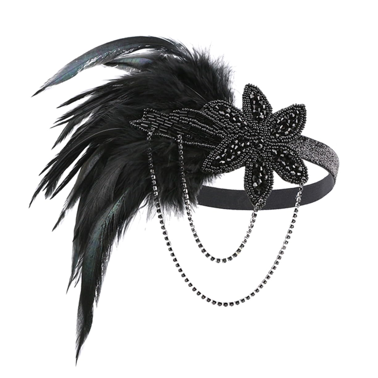 MAGICLULU 3 Pz Da Donna Per Turbante Accessori Per Flapper Accessori Per Costumi Anni '20 Fascinatori Di Da Donna Cerchietto Di Catena Di Nappe Nozze Mancare