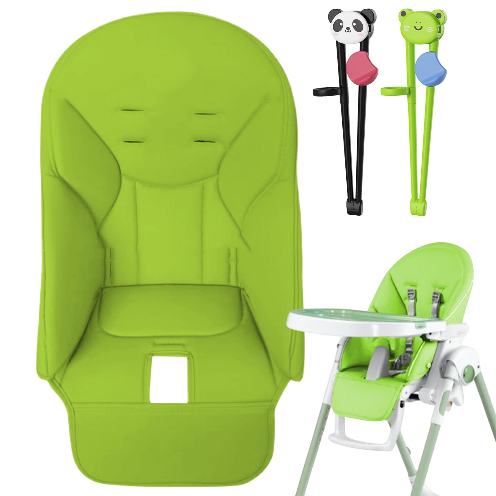Coprisedile per bambini – Imbottitura in pelle PU, inserto impermeabile per sala da pranzo per bambini, morbido cuscino per sedie per bambini, facile da pulire, tappetino di supporto per bambini per