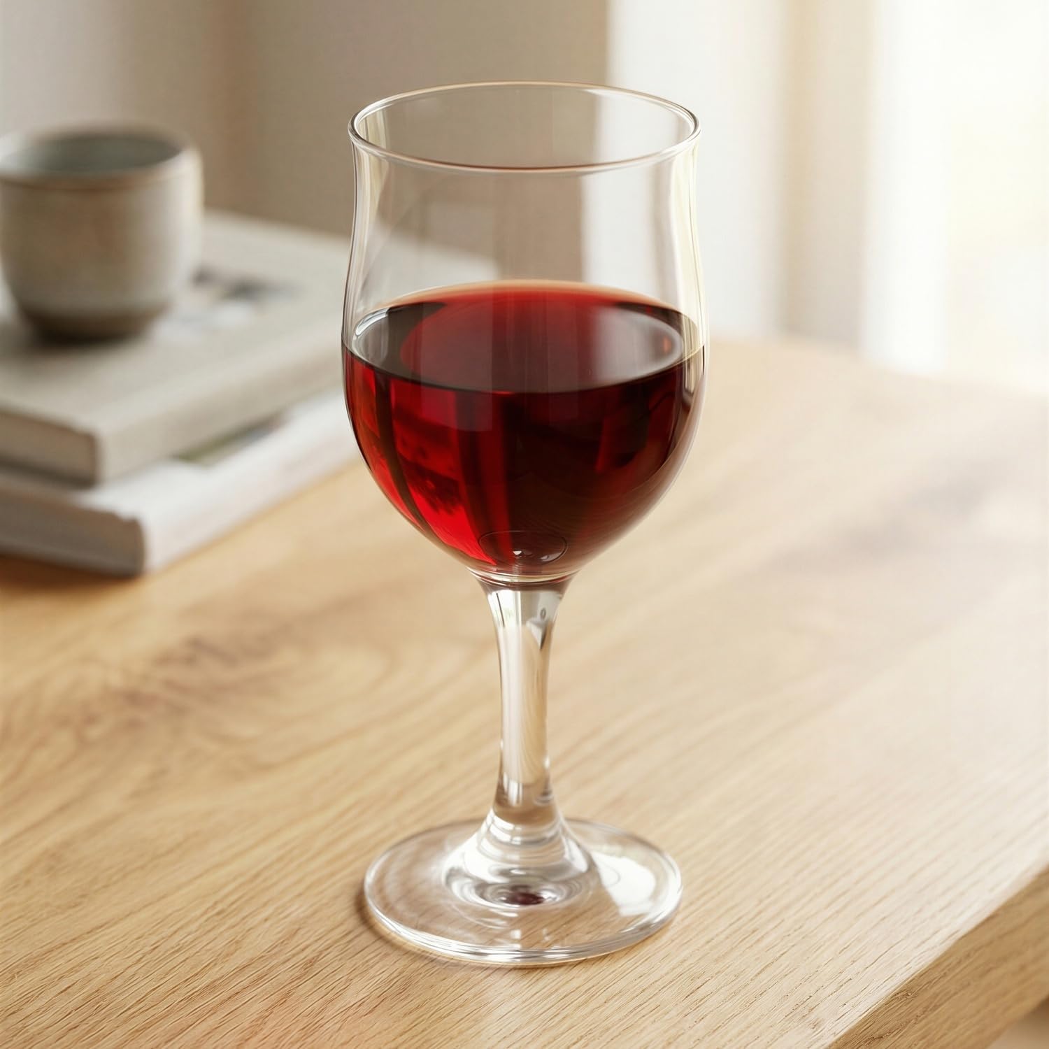 Nevakar Red Wine Glasses  - 320ml - Clear - Pack of 6