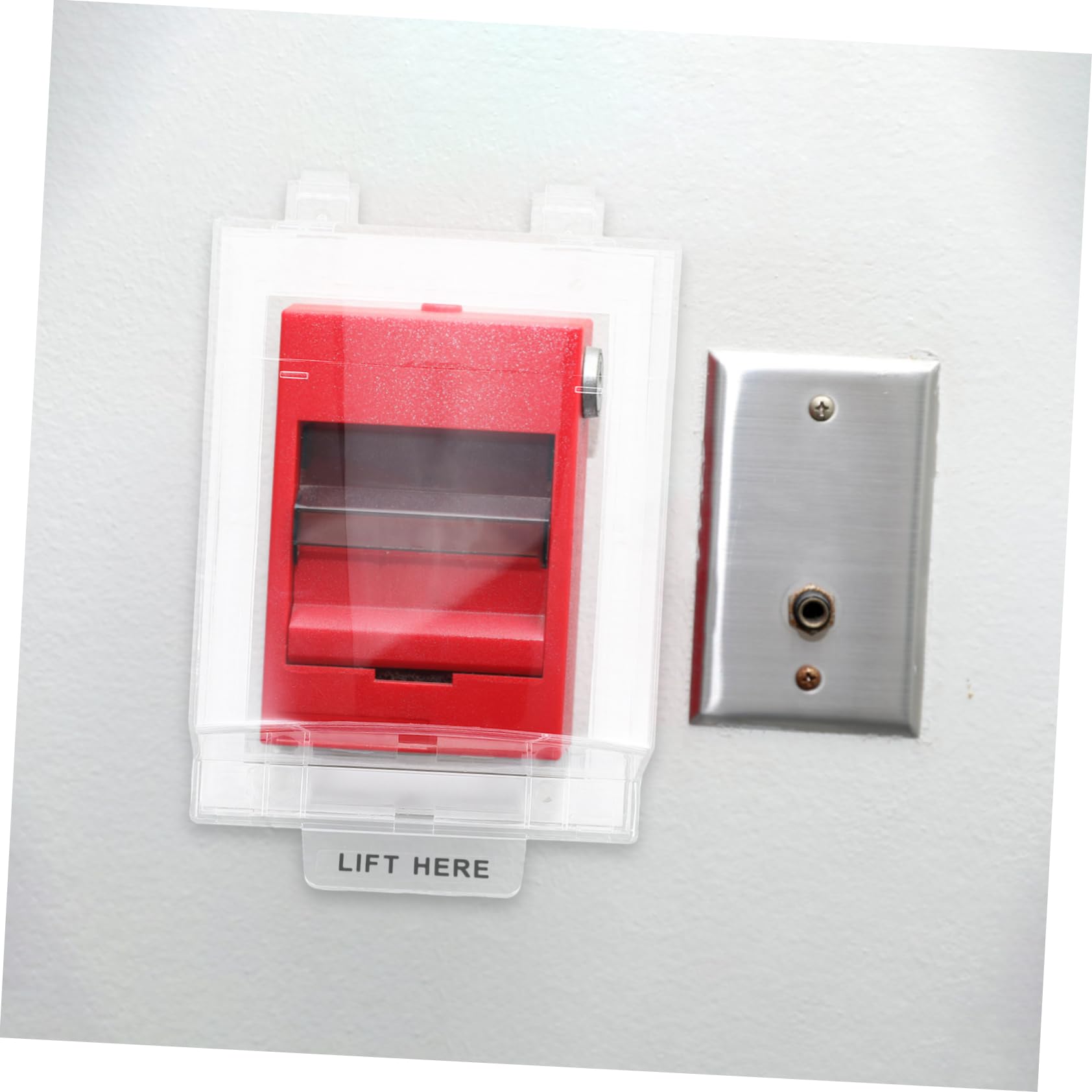 Protector de Botón de Alarma Manual de Plástico, Cobertura Total | Instalación Sencilla, Uso en Oficinas Interiores, Compatible Punto de Llamada de Incendio