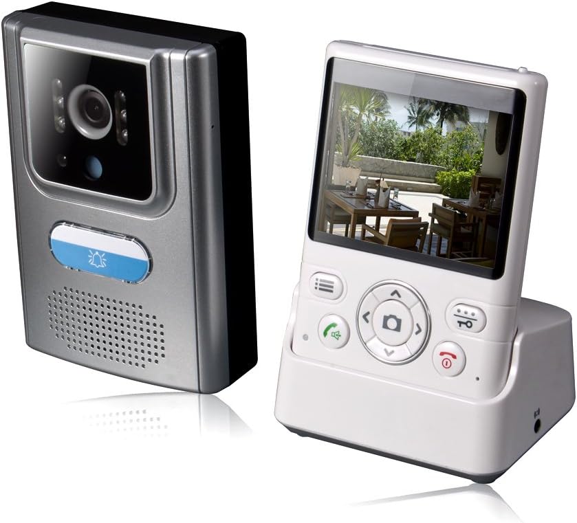 2.4G Wireless Video Doorbell, iCreation DIY Door Phone Intercom with Wide Angle Camera, Night Version, PIR Sensor, 200M Long Distance Without Worrying WiFi, Smoothly Video and HD Sound. (Silver)