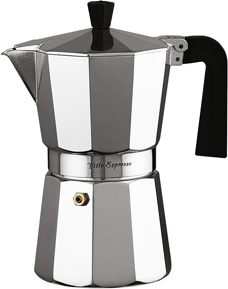 Ilsa – 9202 Aluminium Espresso Coffee Machine, Silver 3 Cups centimeters metallic silver