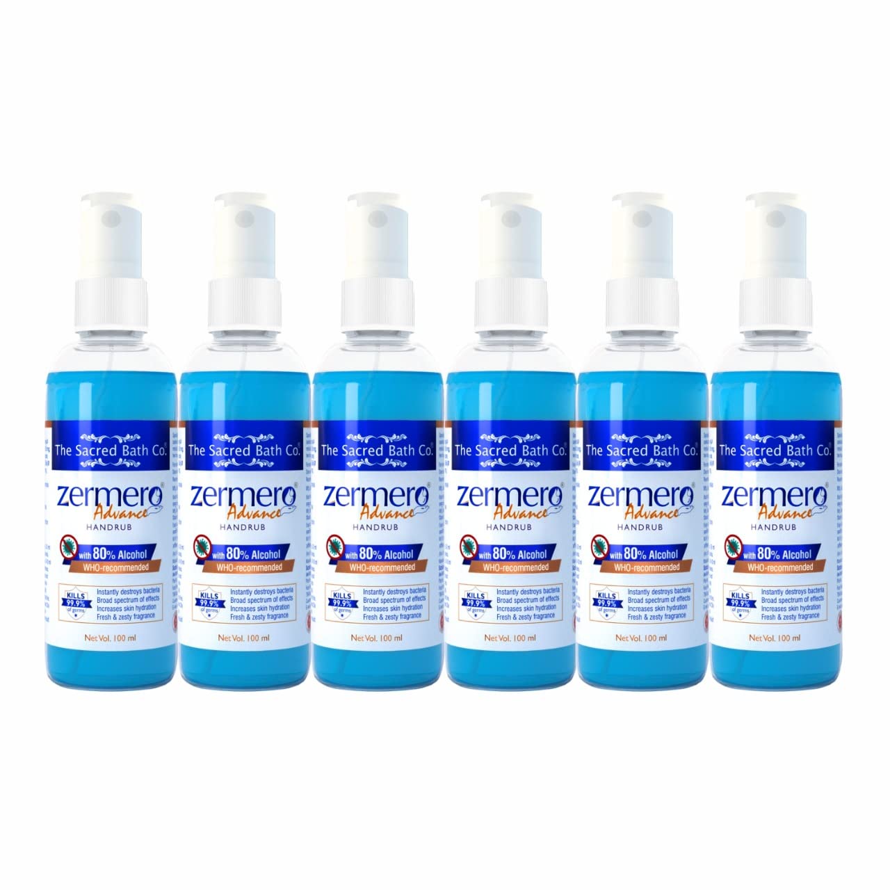 Zermero Advance WHO recommended 80% Alcohol Hand Sanitizer Spray 100ml (Pack of 6) (B09QHVJY9X) Amazon Price History, Amazon Price Tracker