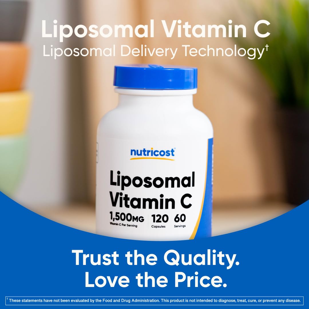 lipo c nutracology micro lipo c vitacost 500mg Amazon.com: Nutricost Liposomal Vitamin C (1500mg) 120 Vegan Capsules
