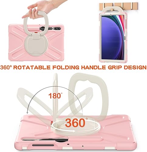 Miniatura 3 de Funda de silicona resistente para Samsung Galaxy Tab S9+ de 12.4 pulgadas 2023S8+ S7+S7 Fe, con correa para el hombro, soporte para bolígrafo S,