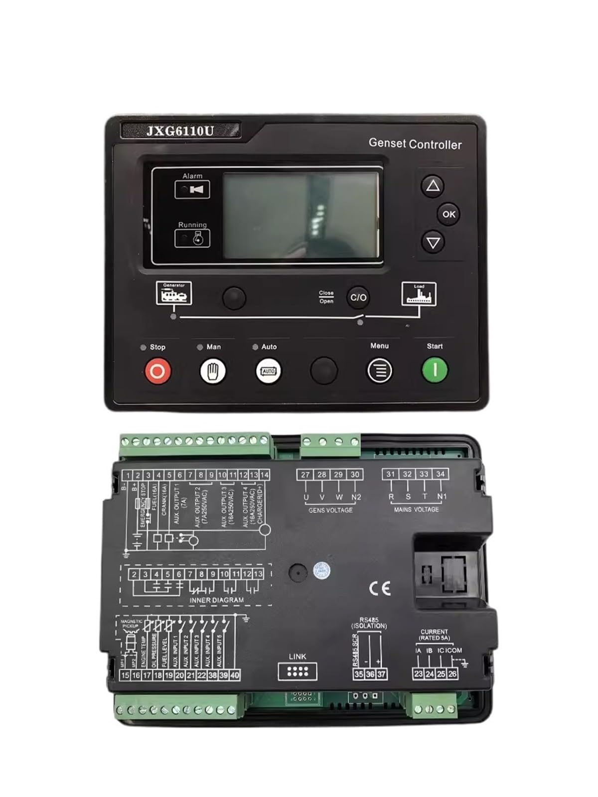 ZXAOMMBEA 6110U 6120U Diesel Generator Controller AMF Auto Start Stop Control Module Panel Parts Replace HGM6120N