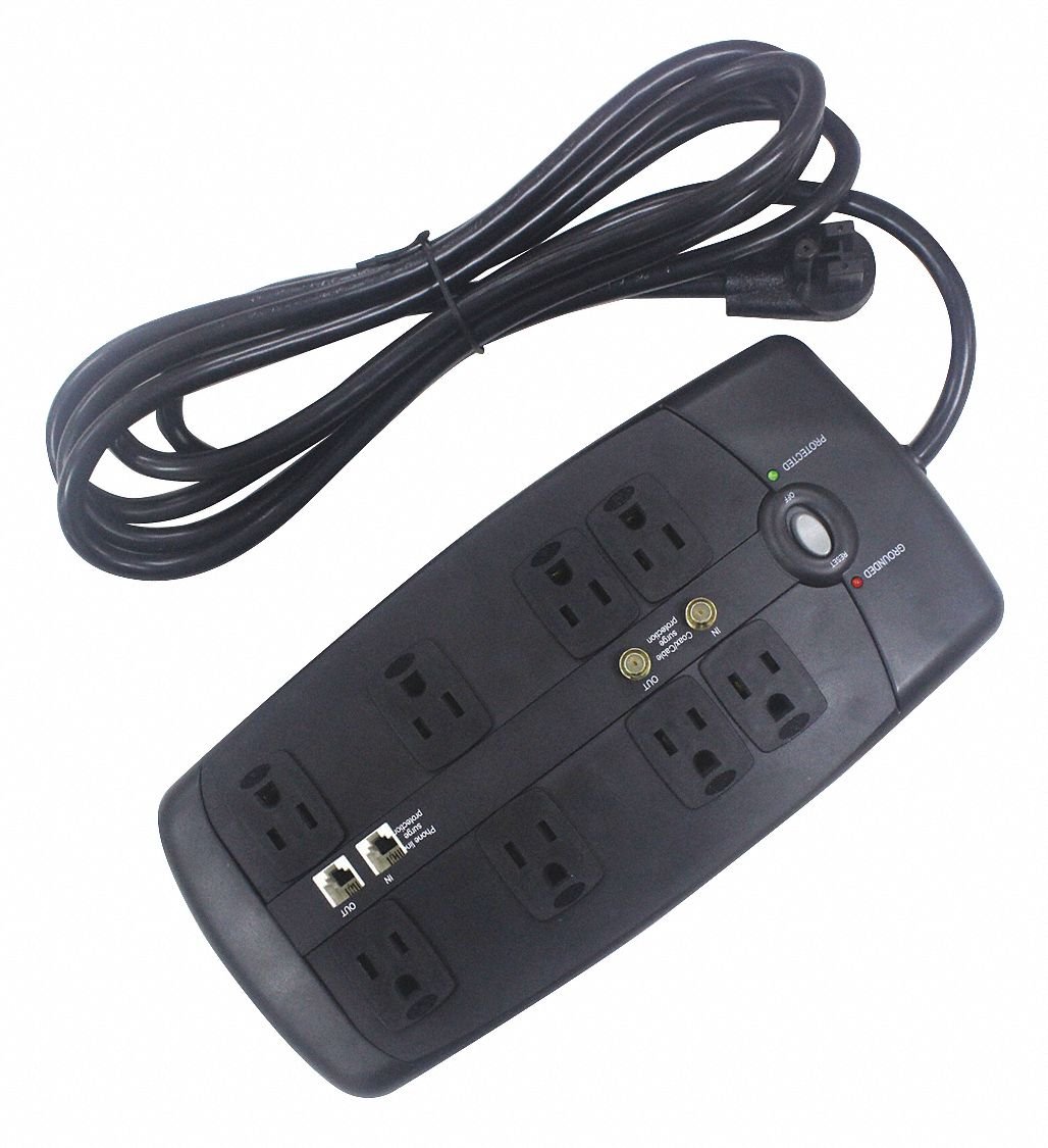 Surge Protector Outlet Strip, Black Electronics