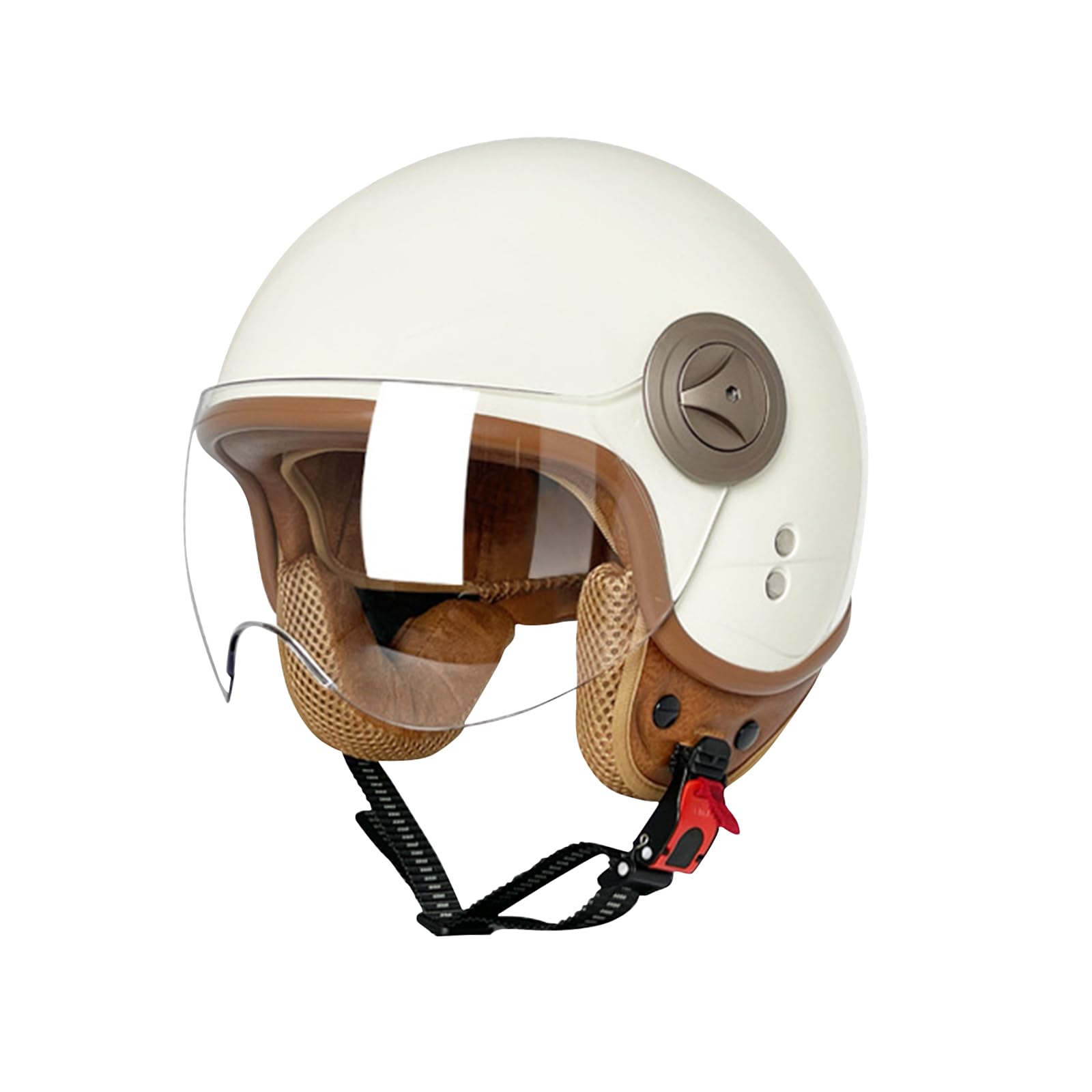 Adult Motorcycle Helmet And Scooter Helmet, Fashionable Half-Open Helmet With Goggles, Effectively Protect Riding Safety