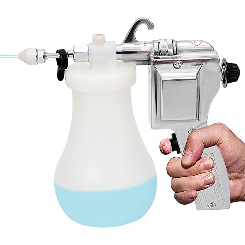 Textile Cleaning Spray Gun, 60W 110V Spray Pressure Gun Adjustable Nozzle Electric Cleaning Spray Gun 0.65L Sprayer Capacity for Cleaning Textile Spot (US Stock)